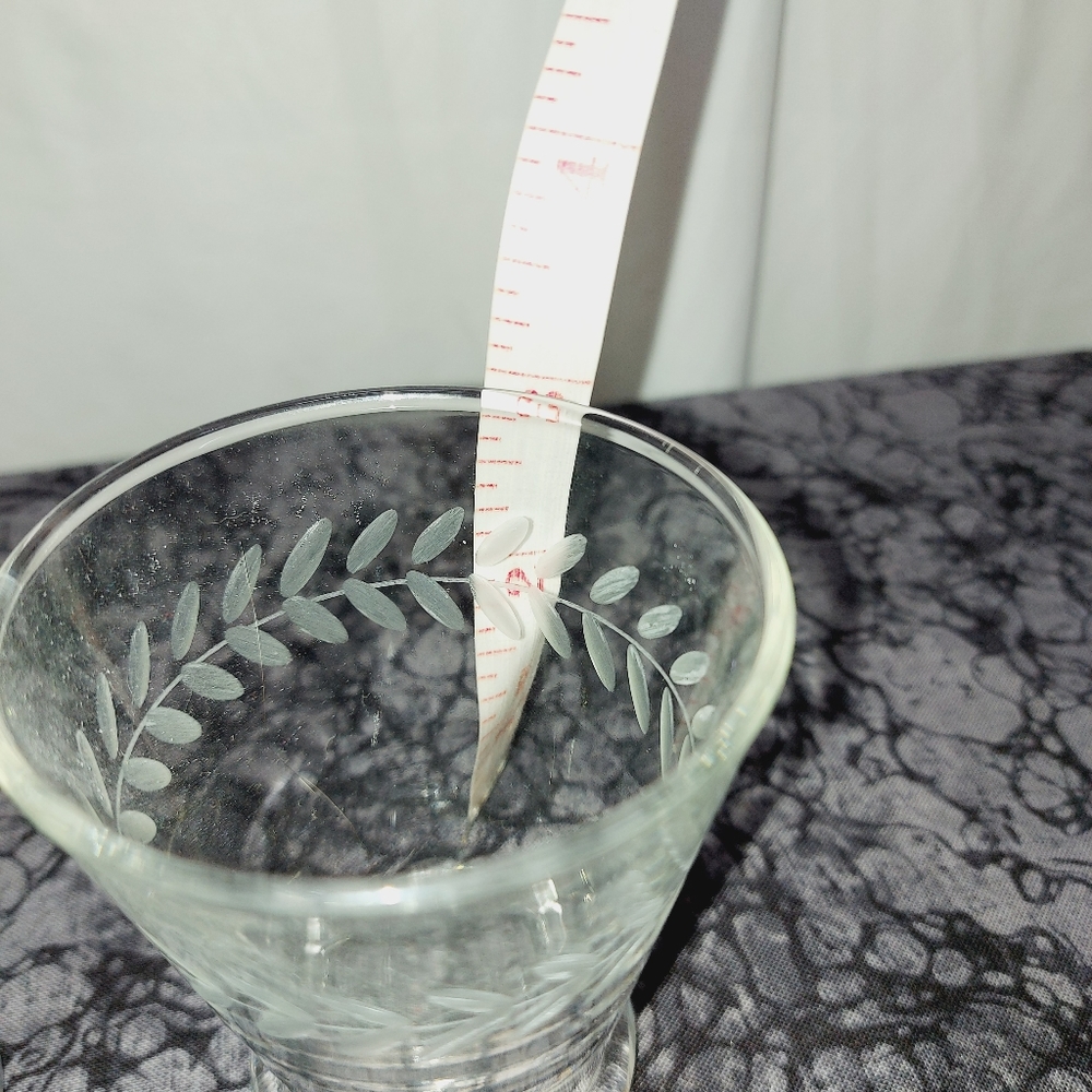 Anchor Hocking set of 2 etched leaf shot glass Set vintage - Picture 8 of 11